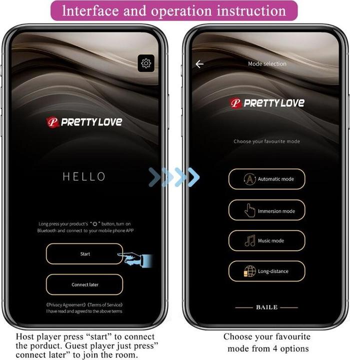 Produktbild Pretty Love Hector Elektroschock-Vibrator Kostenlose App Violett