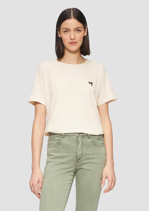 Produktbild S.Oliver T-Shirt T-Shirt im Relaxed Fit mit Herz-Stickerei (36)