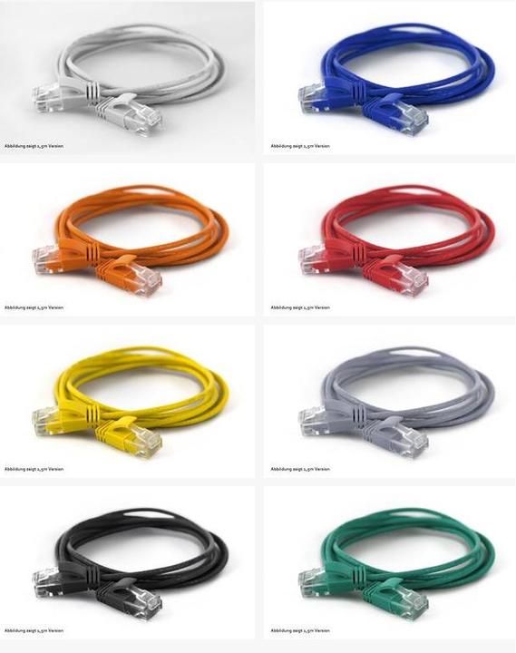 Actual product image Wantec 7172 S/FTP (S-STP) Yellow 0.5mCat.7 Raw Cable Network Cable (S/FTP, CAT7, 0.50 m)