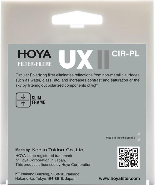 Image du produit Hoya UX II CIR-PL Filter (67 mm, Filtre polarisant, 67 mm)