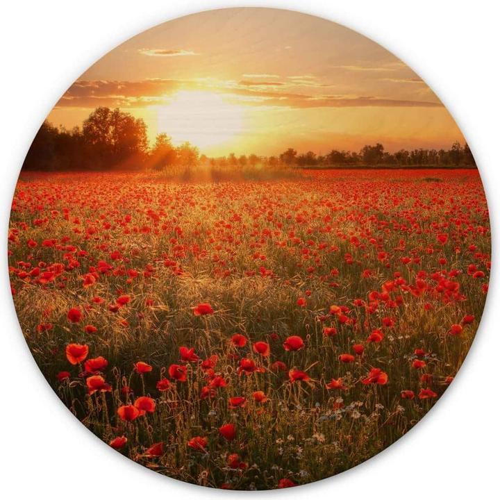 Actual product image Trenddeko Poppy field in sunset (Ø 30 cm)