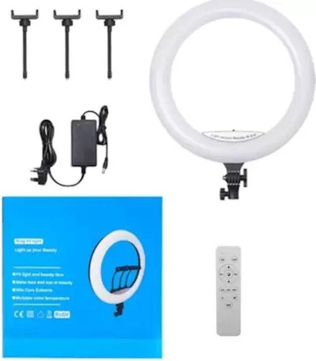 Immagine prodotto iLike Elight SR18 45cm Anello luminoso a LED con 3x supporto per smartphone + adattatore 220V +