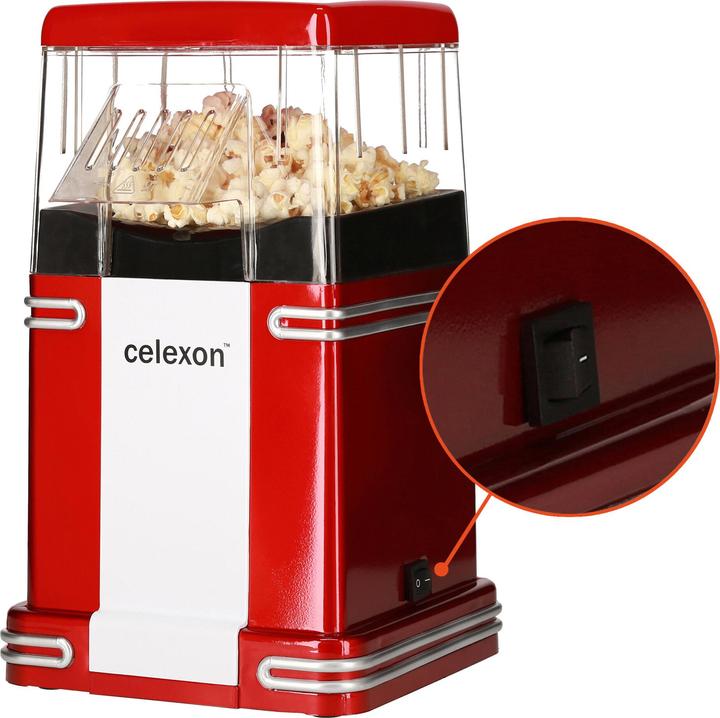 Produktbild Celexon CinePop CP250 Popcornmaschine im Retrolook inkl. Deckel zur Dosierung Fuellmenge ca. 100g Ma