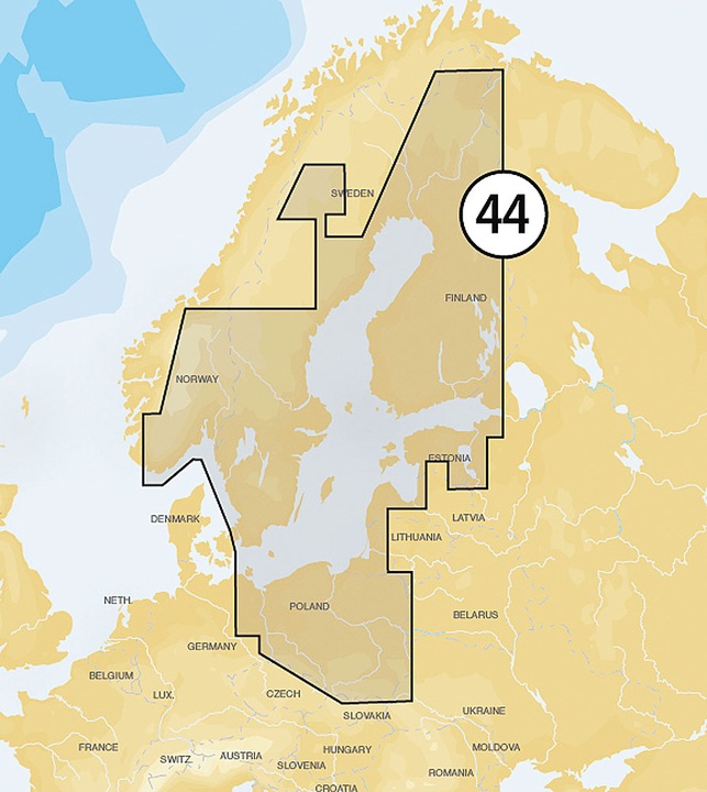 Produktbild Navionics Gold XL9: 44XG östliche Ostsee