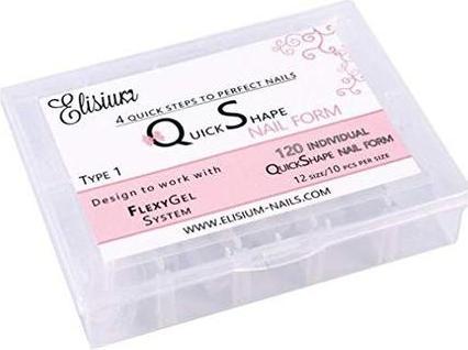 Immagine prodotto Elisium Formine per unghie Quick Shape Tipo 1 per l'allungamento delle unghie 120 pz. (Unghie artificiali)