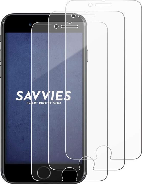 Produktbild Savvies Panzerglas Hartglas Displayschutz (3 Stück, Apple iPhone 7, Apple iPhone 8)