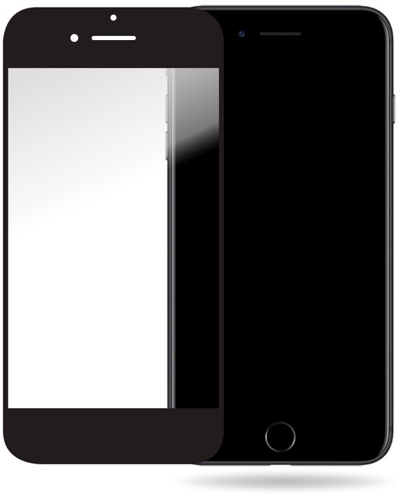 Actual product image Mobilize Black frame glass (1 Piece, Apple iPhone 8 Plus, Apple iPhone 7 Plus, Apple iPhone 6s Plus, Apple iPhone 6 Plus)