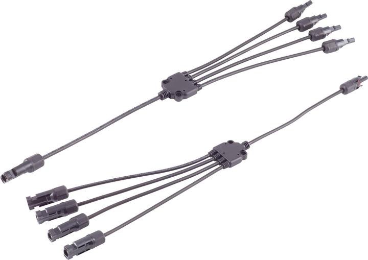 Shiverpeaks S/CONN maximum connectivity PV4 T-adapter cable set, 4/1, 4mm², black/black, 30cm (Solar cable)
