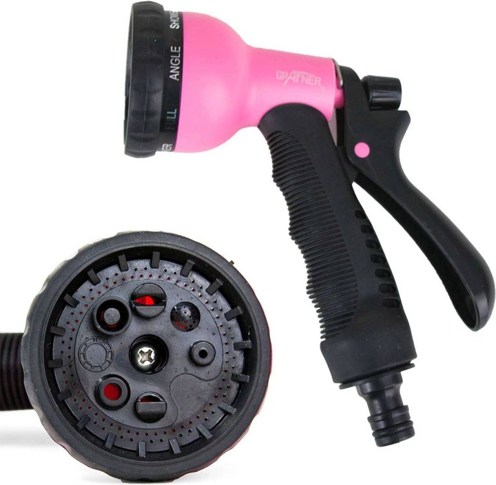 Immagine prodotto Grafner Tubo flessibile da giardino da 1/2" con doccia a 7 funzioni 7.5m - 45m (30 m, 12.70 mm)