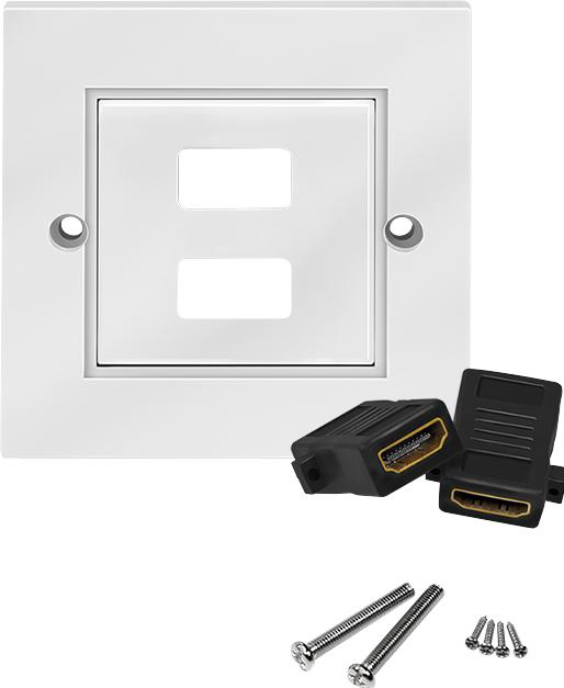 Actual product image LogiLink Junction box, 2x HDMI coupling (HDMI, 8.60 cm)