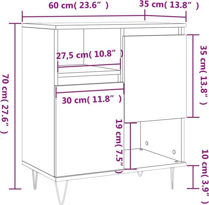 Image du produit vidaXL Sideboard (60 x 35 x 70 cm)