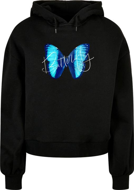 Produktbild Merchcode Ladies Butterfly Blue Organic Oversized Hoody - 111865 (4XL)
