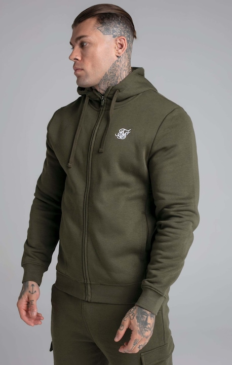 Immagine prodotto Siksilk Felpa con cappuccio Khaki Essential Zip Through Funnel Hoodie (S)