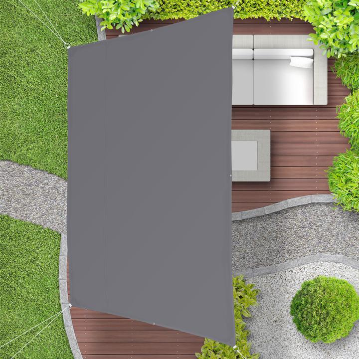 Actual product image Relaxdays Grey Trapeze Shade Sail (400 x 300 x 0.5 cm)