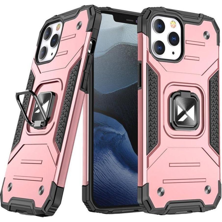Wozinsky Ring Armor Case Kickstand Tough Rugged Cover for iPhone 13 Pro Max rose gold (Apple iPhone 13 Pro Max), Smartph...