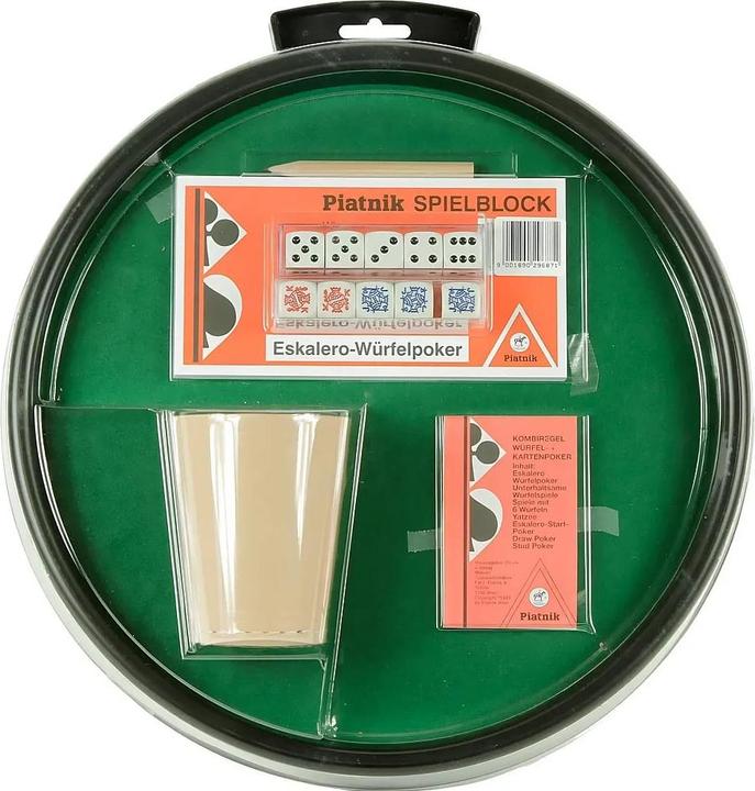 Piatnik Poker set with dice cup, MULTI-coloured, 7 pieces, 296871 (German)