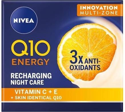 Actual product image NIVEA Q10 Energy Recharging Night Cream, Night cream, Women, Universal skin, Face, Anti-dullness, An (50 ml, Night cream)