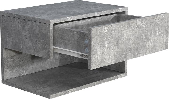 Actual product image VCM Wooden Wall Drawer Bedside Cabinet Wall Board Drawer Console Bedside Table Usal XL 45 cm (45 x 32 x 32 cm)