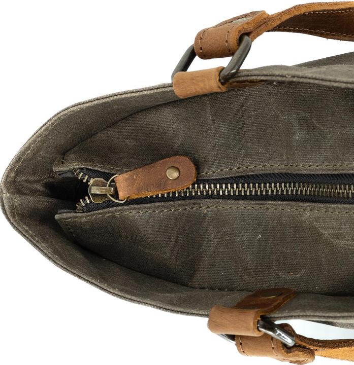 Actual product image Army Shop #8 Shoulder bag made from waxed army tent fabric