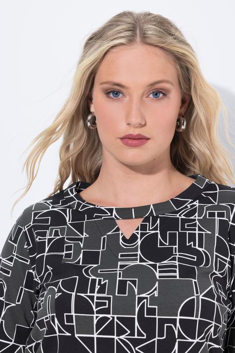 Produktbild Ulla Popken Shirt, grafischer Druck, Rundhals, 3/4-Arm (62)