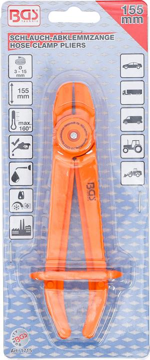 Produktbild BGS Schlauch-Abklemmzange 155 mm (155 mm)