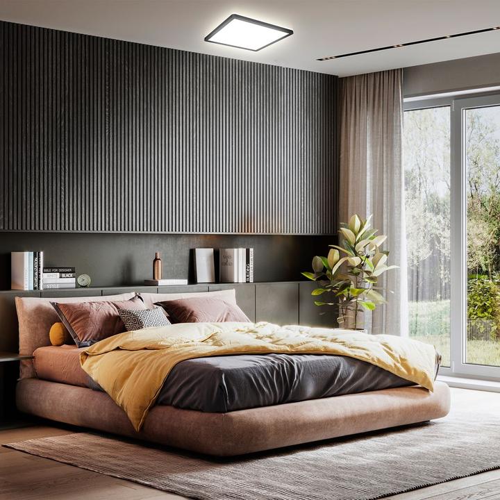 Image du produit B.K.Licht Panneau LED RGB/W ultraplat,noir, 1xLED/15W (1850 lm)