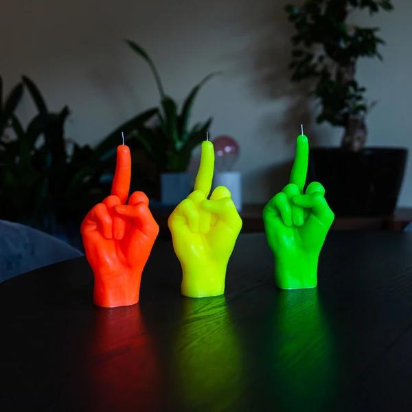 Image du produit Candle Hand F*ck you neon (1 pcs)
