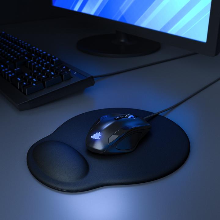 Produktbild CSL Mauspad, Ergonomisches Schaumstoff Office Mausmatte, Entlastung des Handgelenks, schwarz