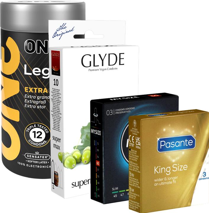 Actual product image Kondomotheke B4 XXL Mix - 4x large condoms (38 pcs.)