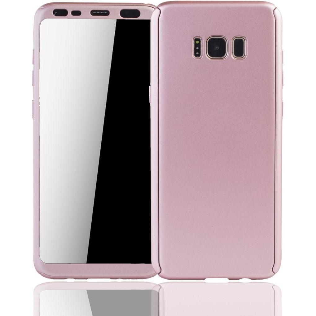 König Design Hülle Handy Schutz für Samsung Galaxy S8 Plus Full Case Cover Displayschutz Rosa (Samsung Galaxy S8+), Smar...