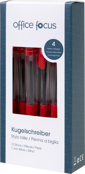 Produktbild Office focus Kugelschreiber Focus 1 mm Mine, Rot, 12 (Rot, 12x)