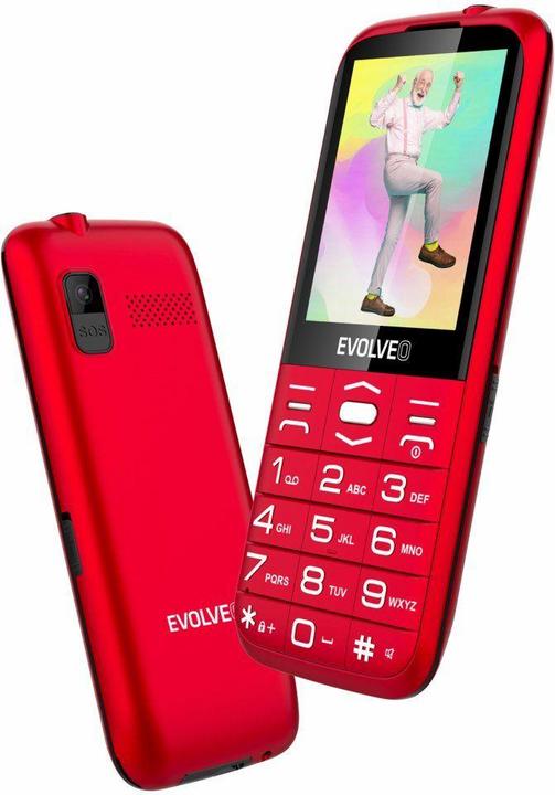 Actual product image Evolveo EasyPhone XO, mobilní telefon pro seniory s nabíjecím stojánkem (červená barva) (2.80", 0.30 Mpx, 2G)