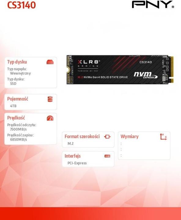 Image du produit PNY CS3140 (4000 Go, M.2 2280)