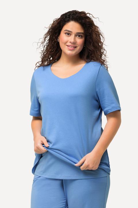 Produktbild Ulla Popken Shirt, doppellagige Vorderseite, Slim, Rundhals, Halbarm (56)