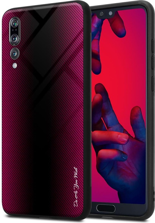 Productafbeelding Cadorabo TPU gestreepte glasplaat (Huawei P20 Pro, Huawei P20 Plus)
