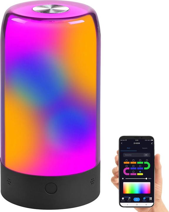 Image du produit Luminea Lampe d'ambiance intelligente avec LED IC RGB