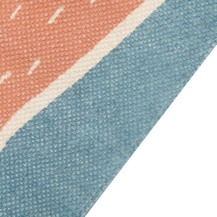 Produktbild Beliani Kinderteppich Baumwolle blau / orange 80 x 150 cm Faultier-Motiv ISAK (80 x 150 cm)