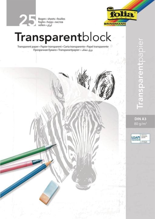 Actual product image Folia Transparent paper blocks (80 g/m², 1x)