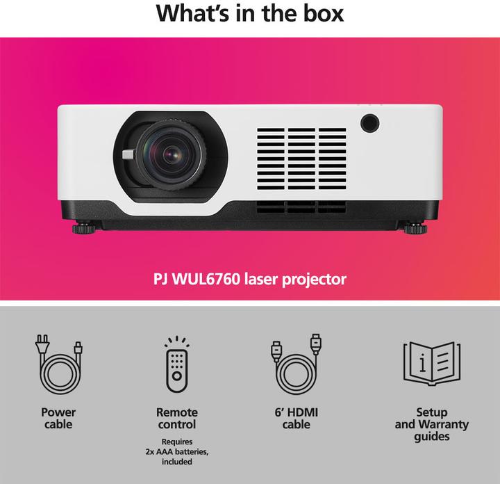 Productafbeelding RICOH PJ WUL6760 30-300p WUXGA (WUXGA, 6000 lm, 1.2 - 2:1)