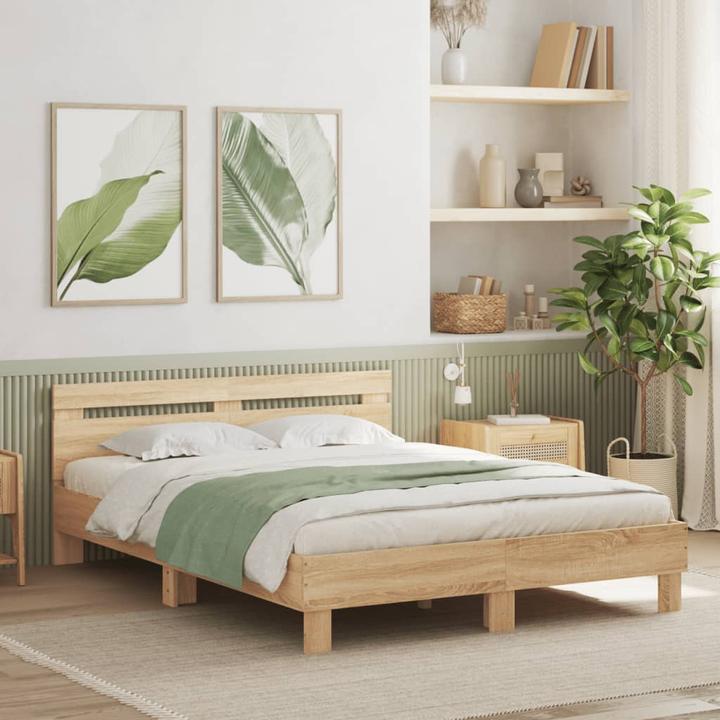 Actual product image VidaXL Bed frame with headboard (150 x 200 cm)