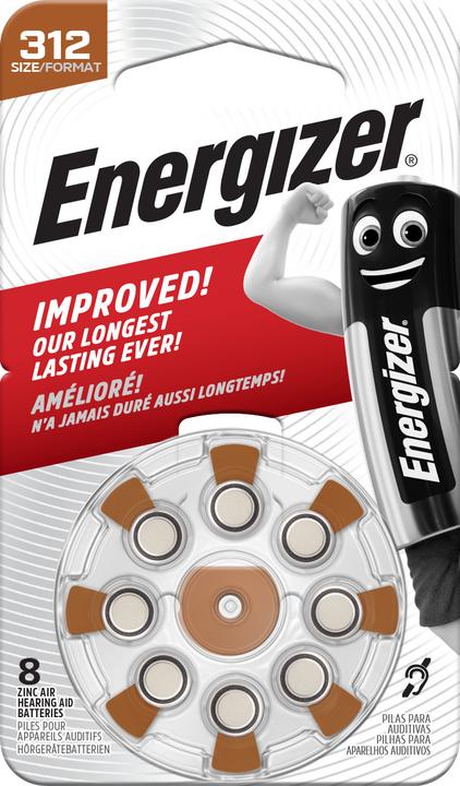 Actual product image Energizer Hearing Aid 312 (8 pcs., A312, 160 mAh)