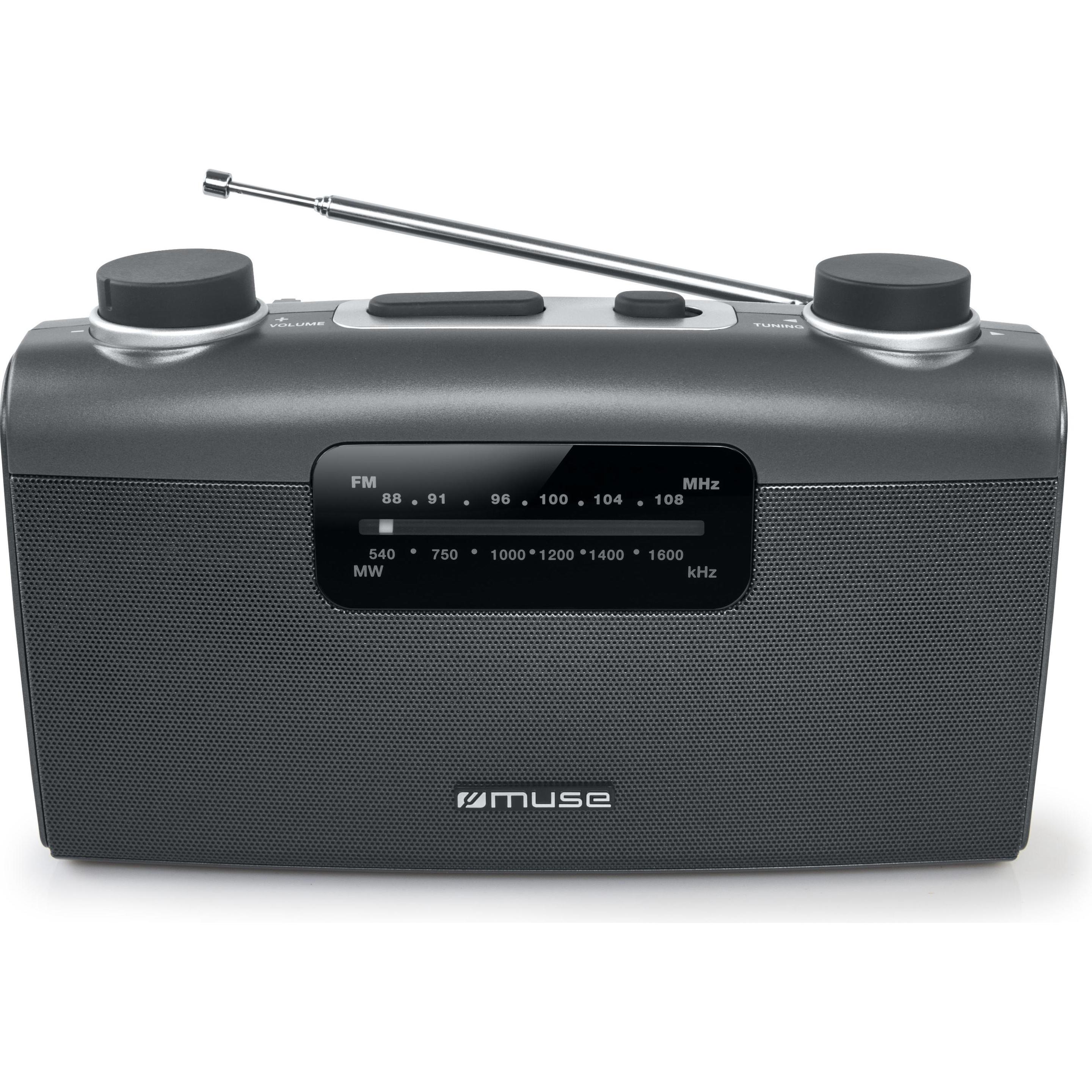 Thumbnail - Muse M-058 R Tragbar Analog (FM, AM), Radio, Schwarz