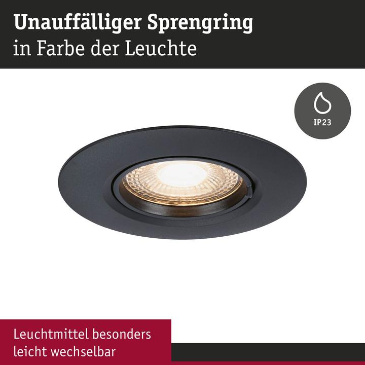 Produktbild Paulmann Einbauleuchte 3er-Pack starr (GU10)