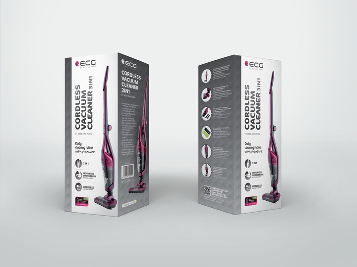 Produktbild ECG VT 4620 3in1 Hugo Stick vacuum cleaner, Up to 60 minutes run time per charge
