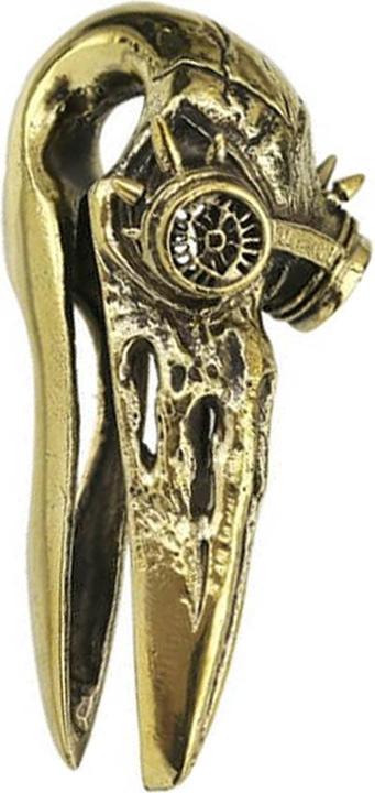 Image du produit Star Piercing Poids d'oreille trou de serrure plaqué or Steampunk oiseau (Laiton)