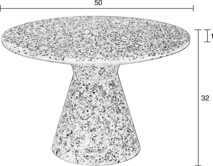 Actual product image White Label Living Table (50 x 50 x 32 cm)