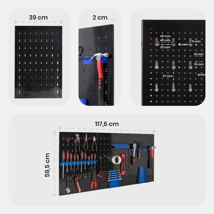 Actual product image Arebos Tool wall 17 pcs. blue