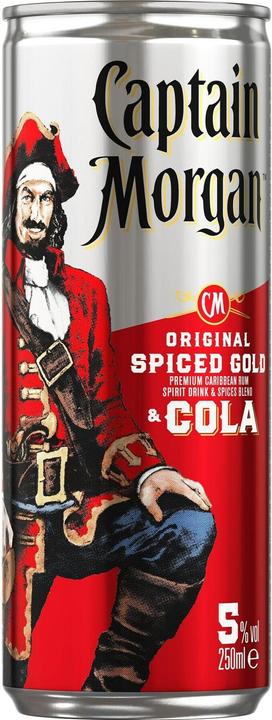 Actual product image Captain Morgan Spiced Gold & Cola (1 x 25 cl)
