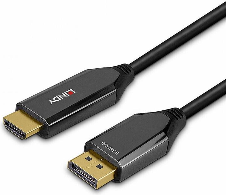 Image du produit Lindy Câble adaptateur DisplayPort actif vers HDMI 8K60 de 1m Permet de connecter des appareils avec une (1 m)