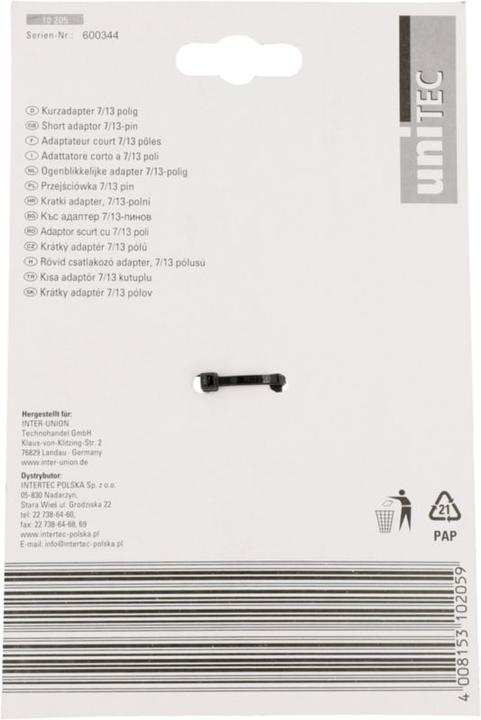 Produktbild Unitec Kurzadapter